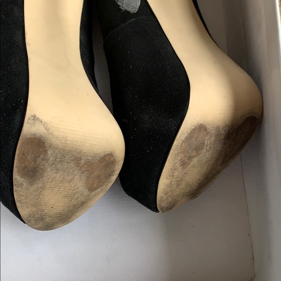 Steve Madden Black suede platform heels - Picture 4 of 9